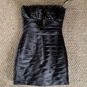 NWT Black ruffled dress